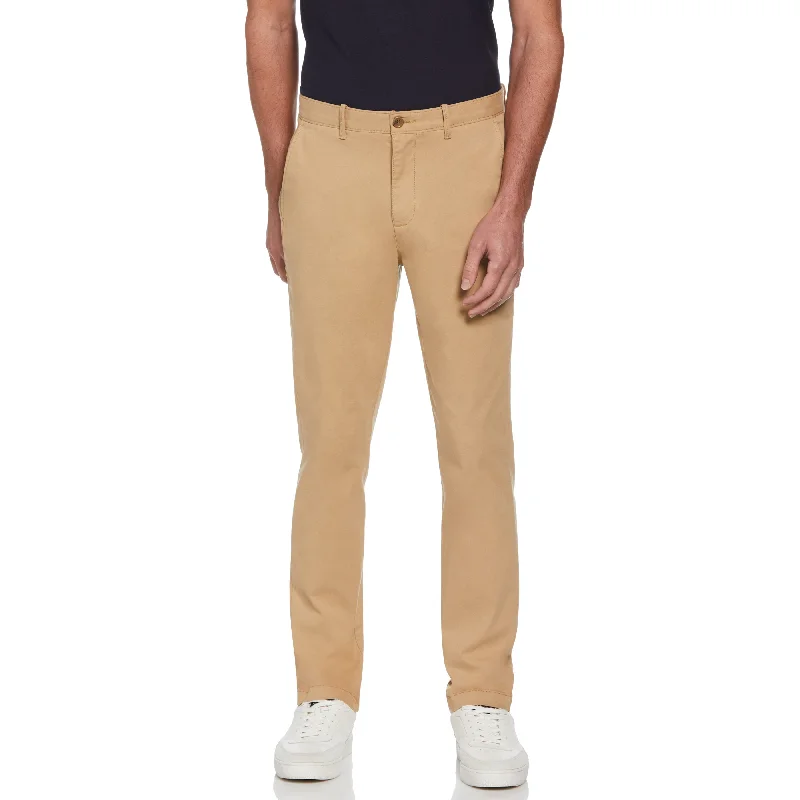 Men's Tailored Pants for a Sharp AppearanceSlim Fit Stretch Chino Flat Front Pant