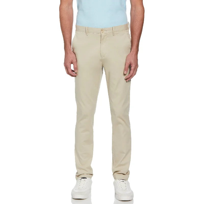 Men's Pants with Pleated FrontsTwill Slim Fit Chino