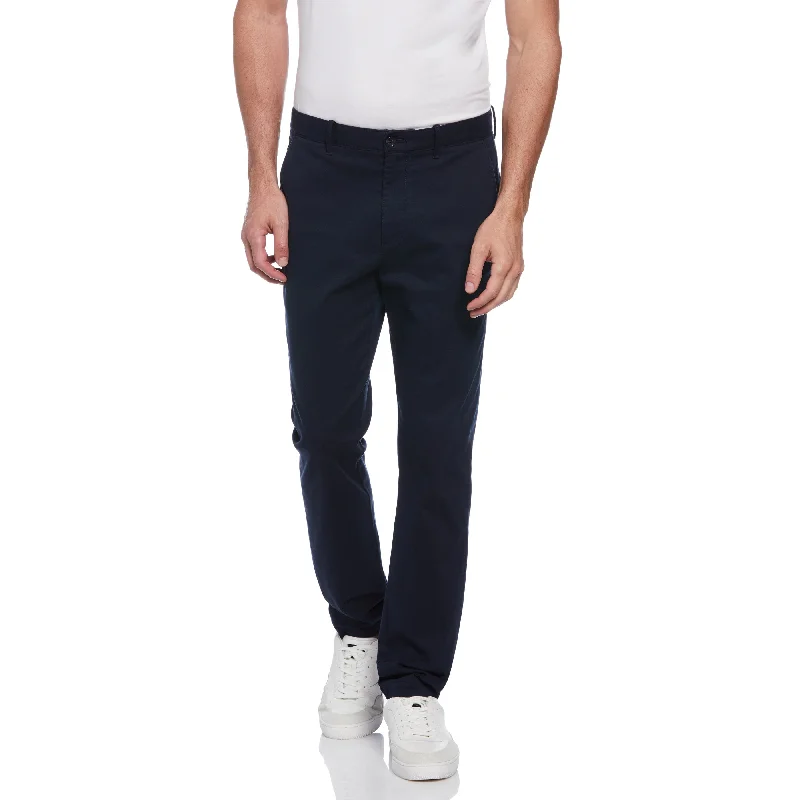 Men's Solid-Colored Pants for VersatilityTwill Slim Fit Chino