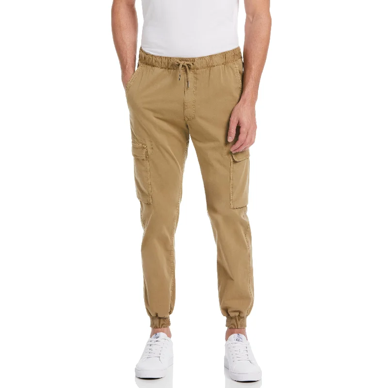 Men's Pants with Ripped and Distressed DetailsTapered Cargo Jogger