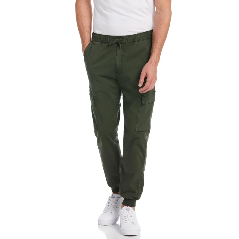 Men's Pants with Adjustable WaistbandsTapered Cargo Jogger