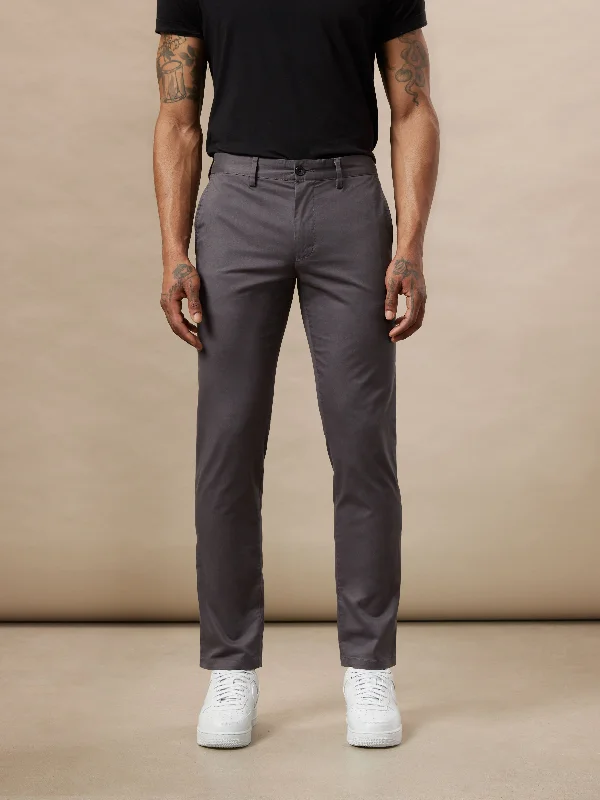 Layered Men's OverallsThe Brunswick Slim Chino Pant in Iron Grey