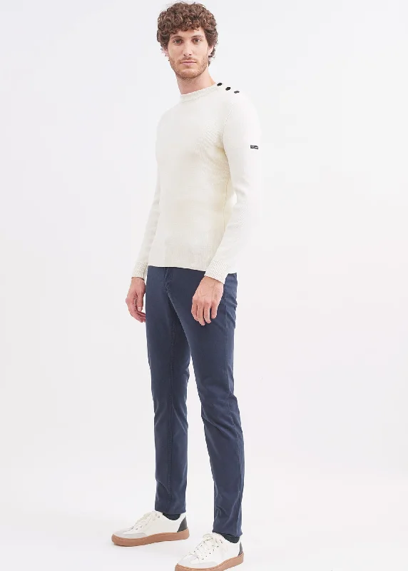 Men's Pants with Graphic PrintsVoile Hiver chino pants - in stretch cotton twill (AMIRAL)