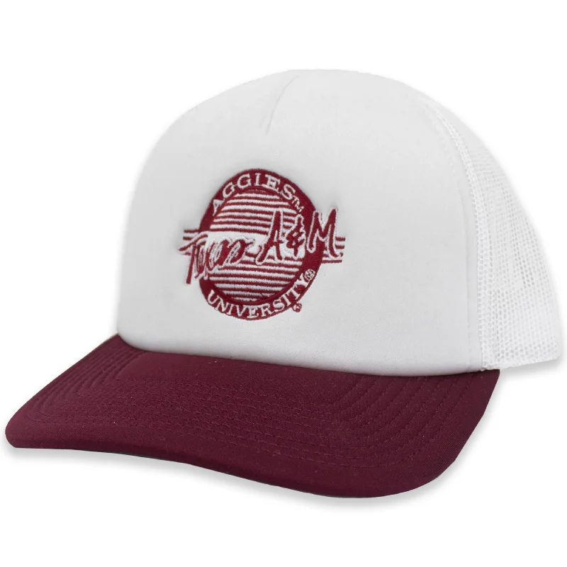 Texas A&M Circle Vintage Foam Circle Trucker Hat