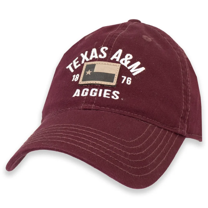 Texas A&M Maroon 1876 Texas Flag Hat