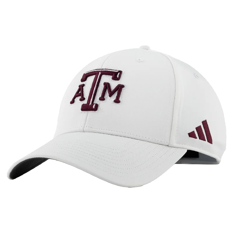 Texas A&M Adidas Coach Smooth Structured Flex Fitted Hat