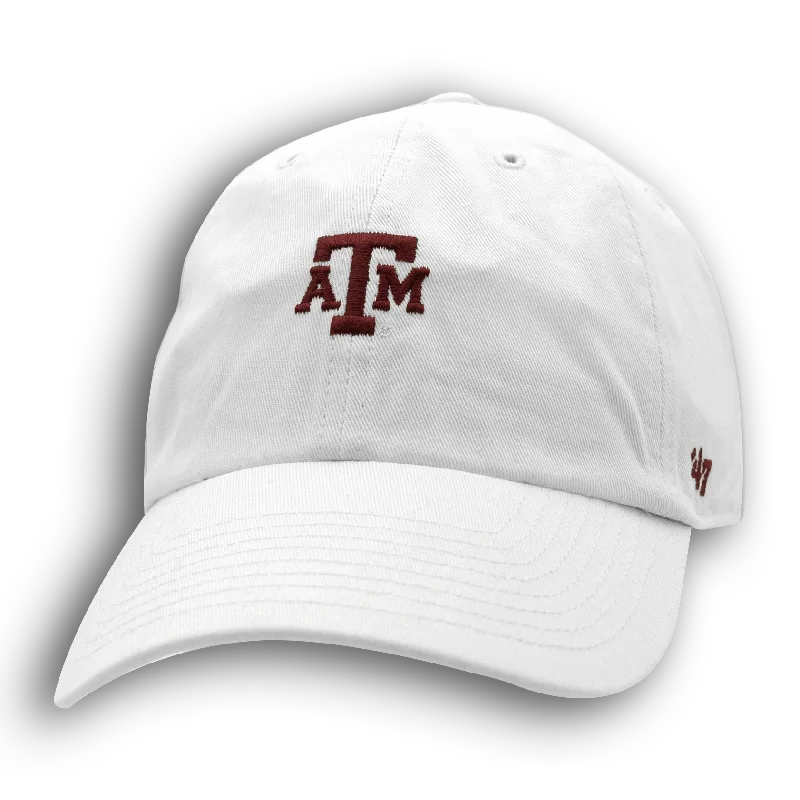 Texas A&M Block Base Runner Hat White